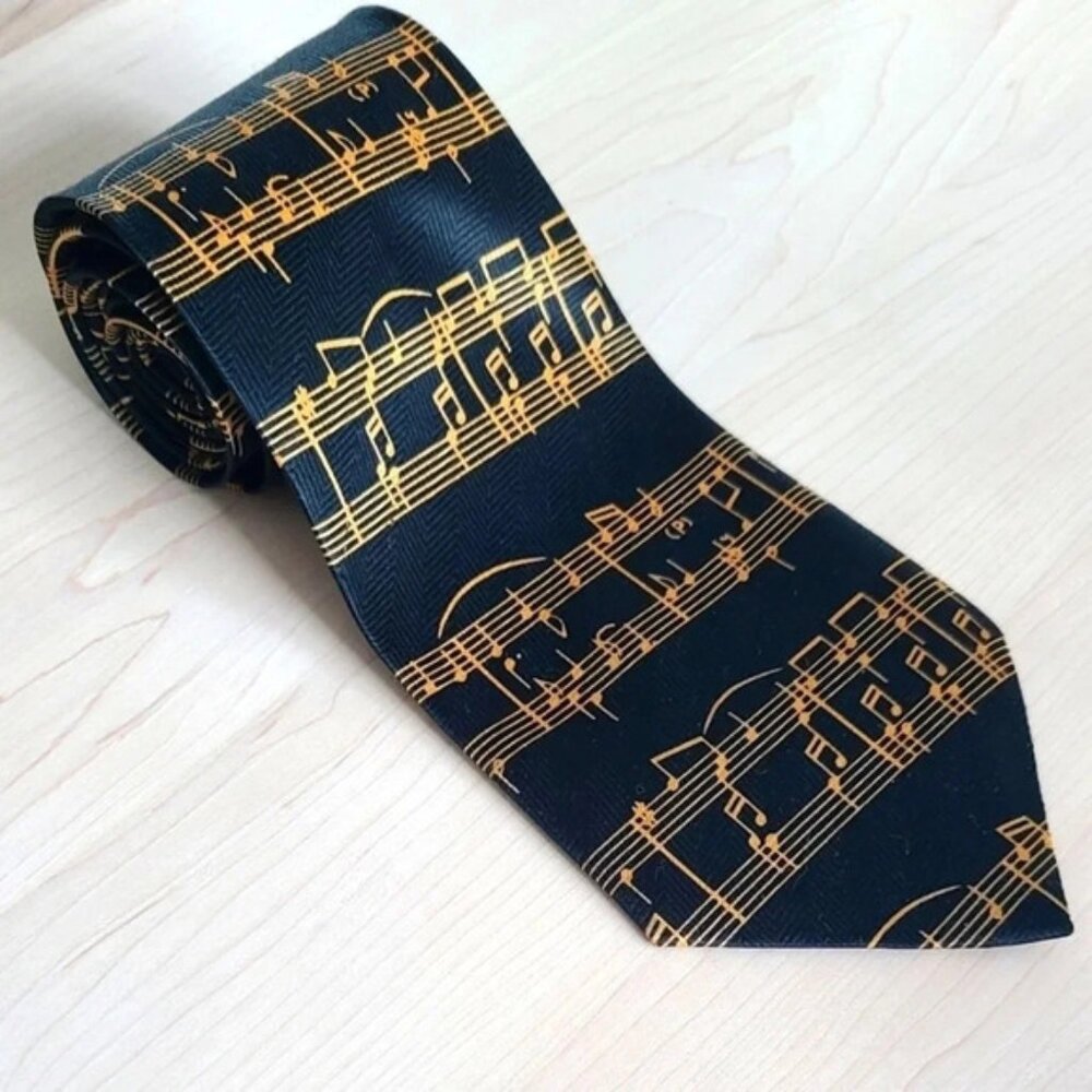 Vintage Music notes tie perfect gift for a musician or teacher